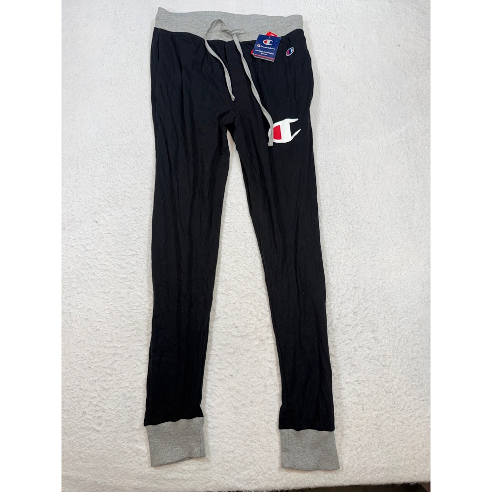 Champion Mens Sleepwear Joggers Black Gray Cotton Pajama Pants Medium 100919